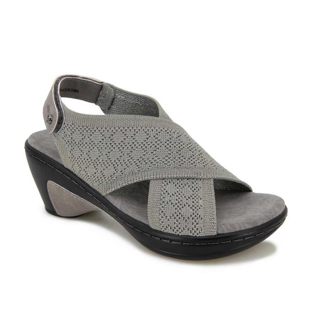 Gray Shimmer Women's Sandals 12